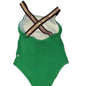 molo kelly green striped straps one piece bathing suit 140 GIRKLS 10